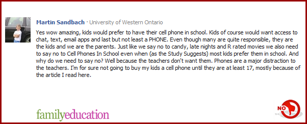 Should cellphones be allowed in school persuasive essay