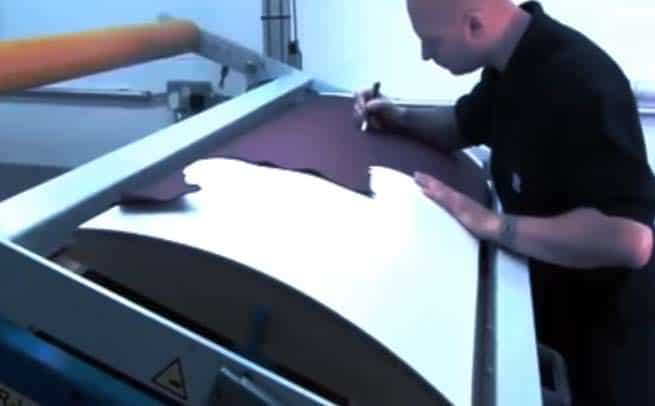 Marking leather parts